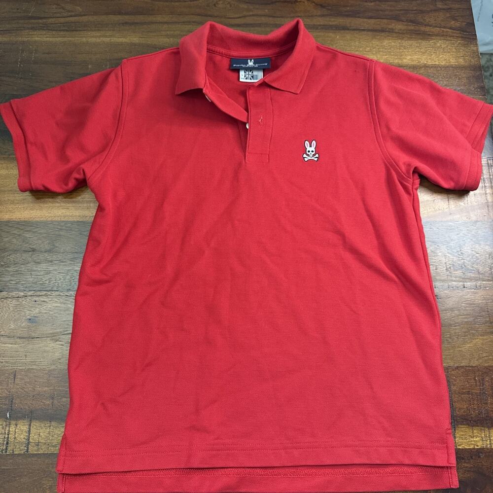 Psycho Bunny Blue Pima Cotton Polo Shirt – Boys L (14/16)